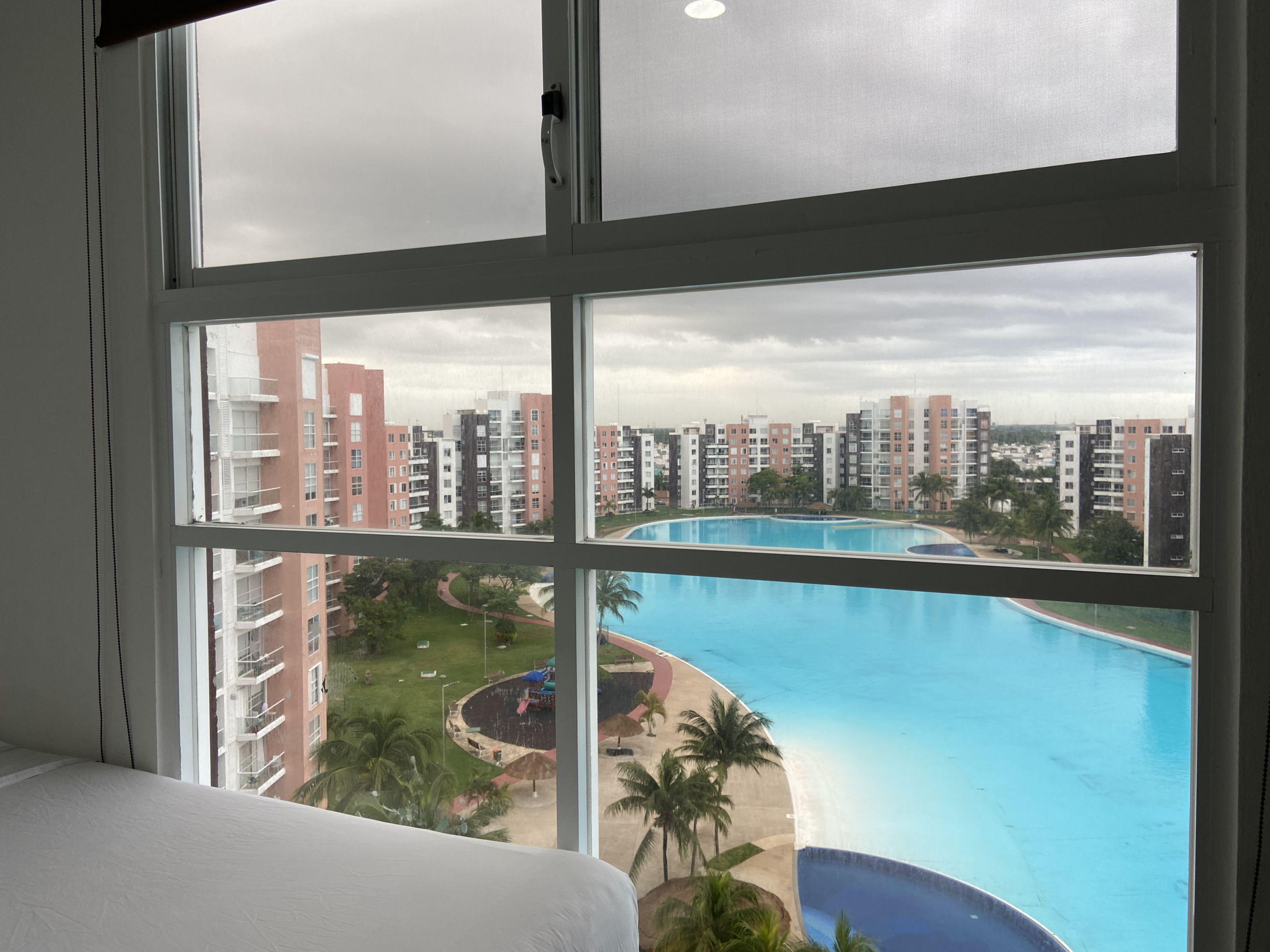 Amenidades desde una recámara del departamento en venta en Dream Lagoons Cancún