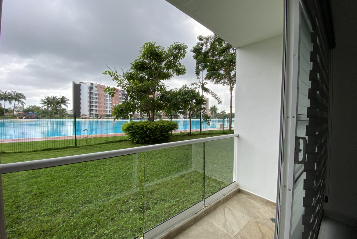 Terraza del departamento planta baja en venta en Dream Lagoons Cancún