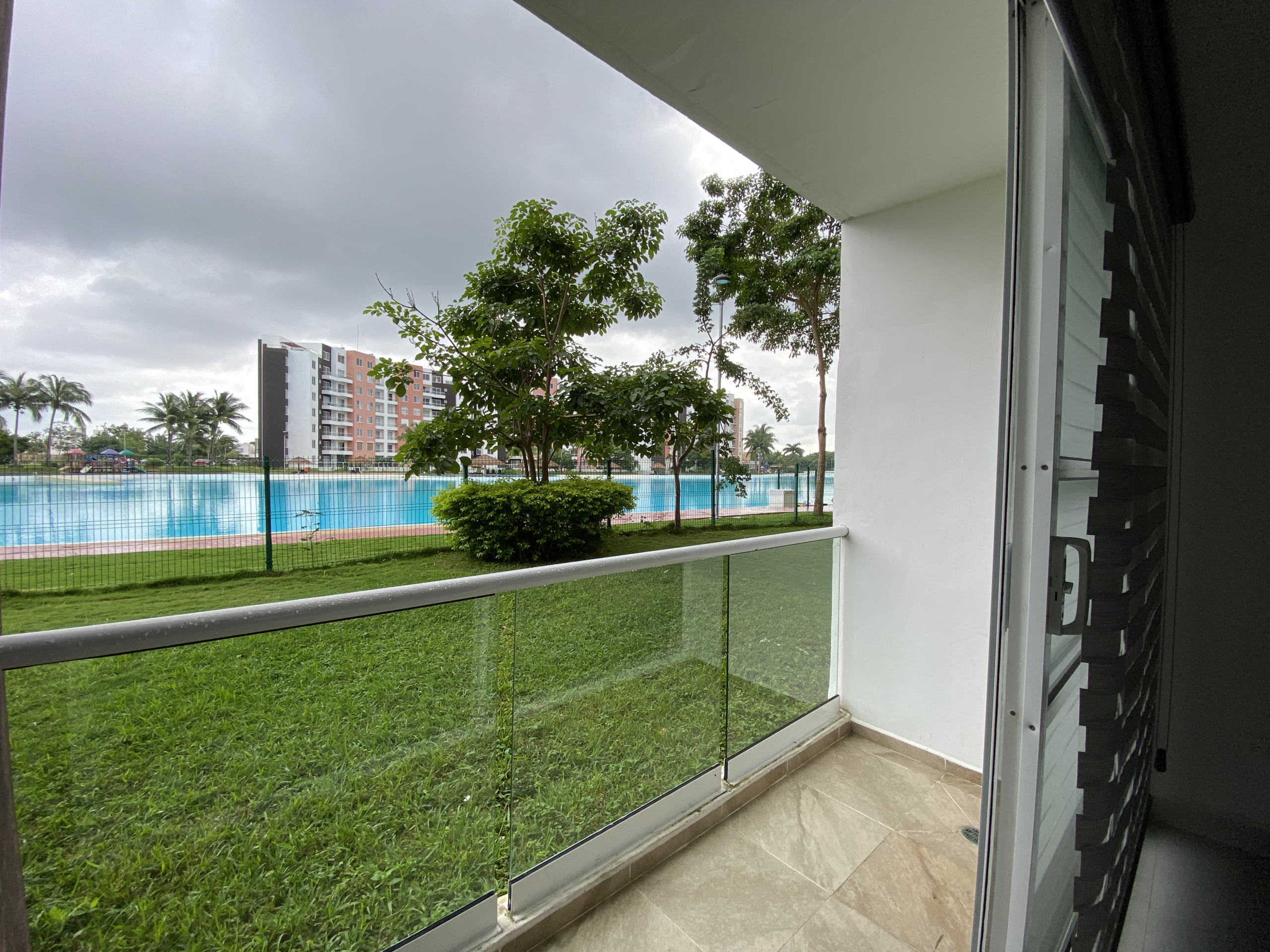 Terraza del departamento planta baja en venta en Dream Lagoons Cancún